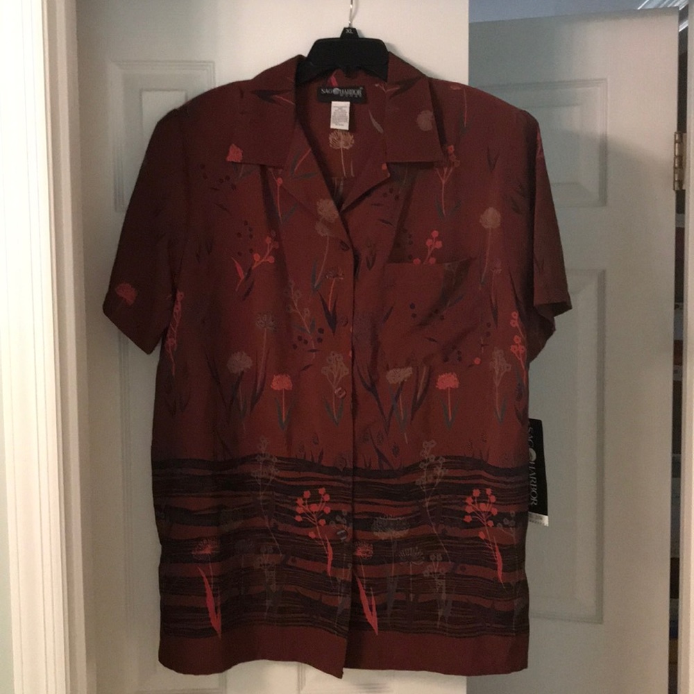 NWT Sag Harbor button up blouse